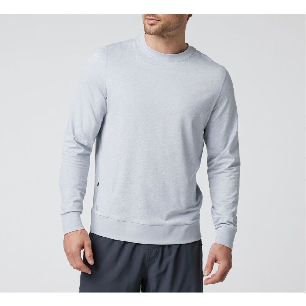 Vuori Sweatshirt Men’s S Ponto Performance Gray Crew Neck Long Sleeve Pullover